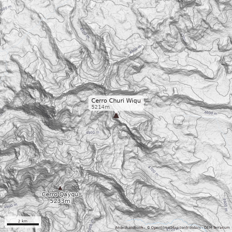 Mapa Cerro Churi Wiqu