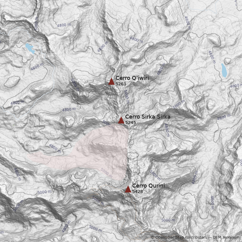 Mapa Cerro Sirka Sirka