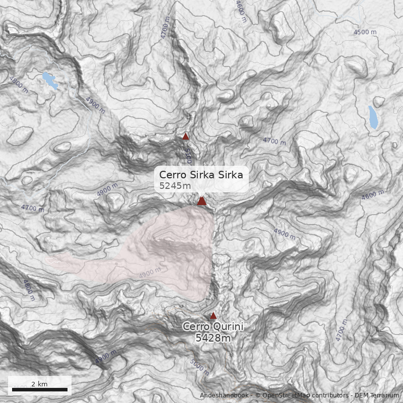 Mapa Cerro Sirka Sirka