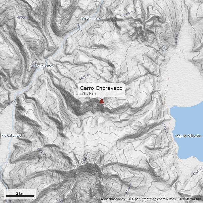 Mapa Cerro Choreveco