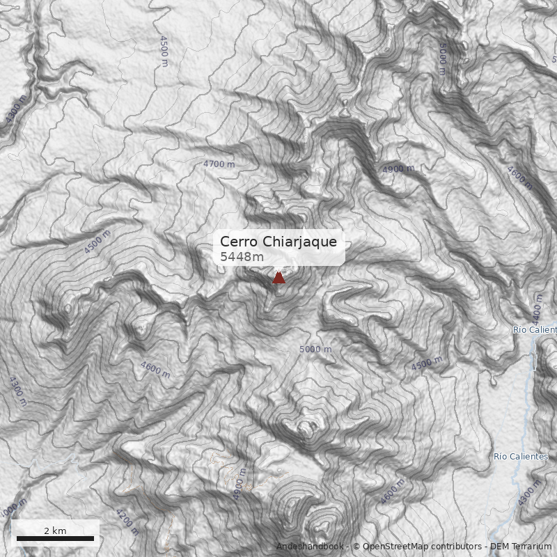Mapa Cerro Chiarjaque
