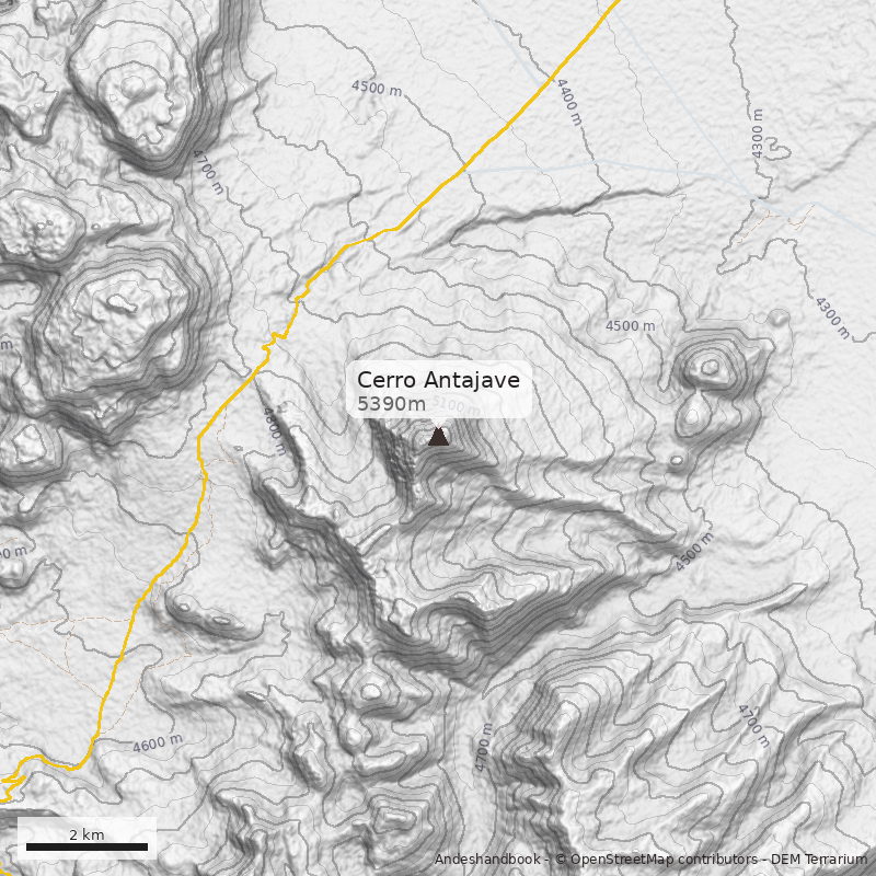 Mapa Cerro Antajave