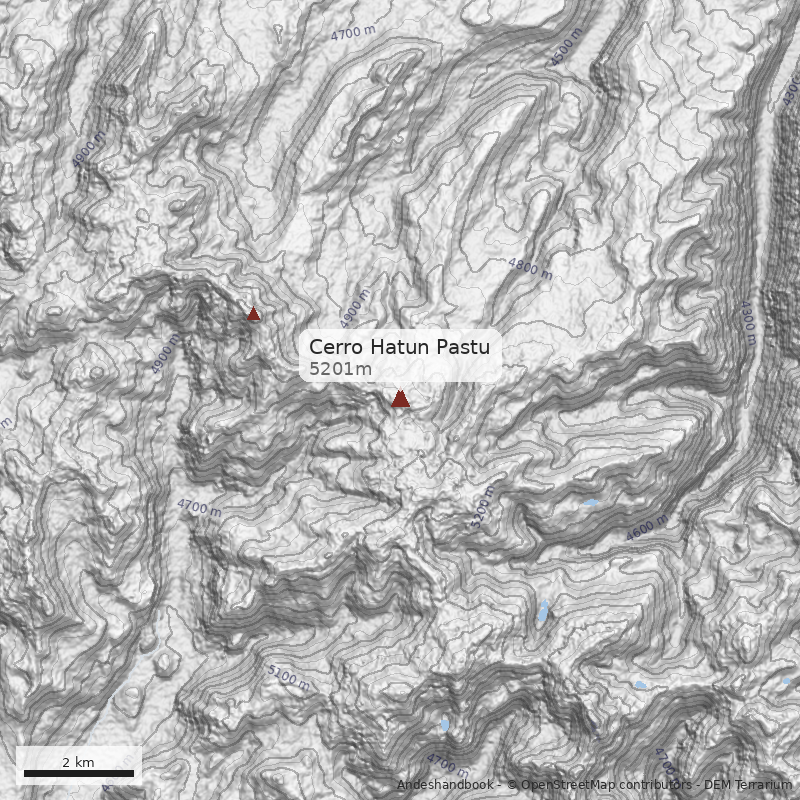 Mapa Cerro Hatun Pastu