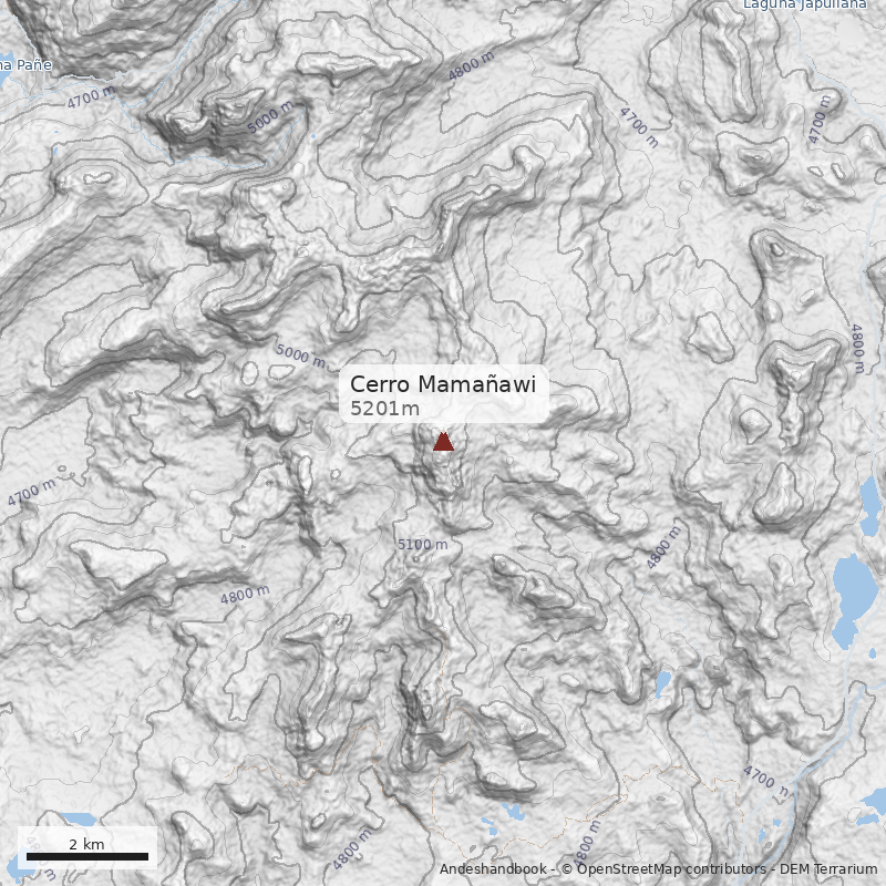 Mapa Cerro Mamañawi