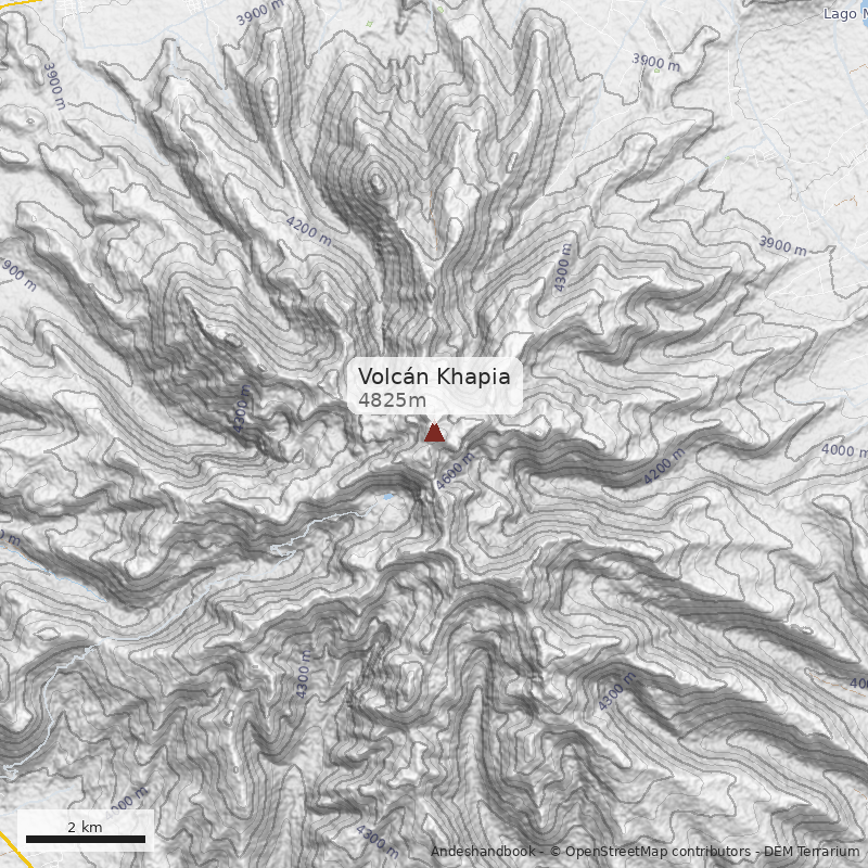 Mapa Volcán Khapia