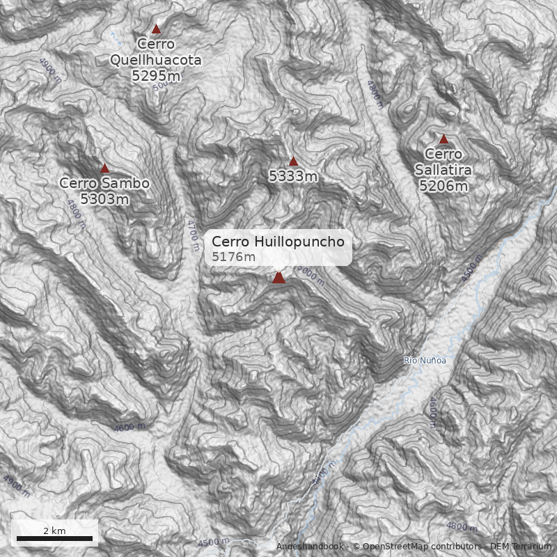 Mapa Cerro Huillopuncho
