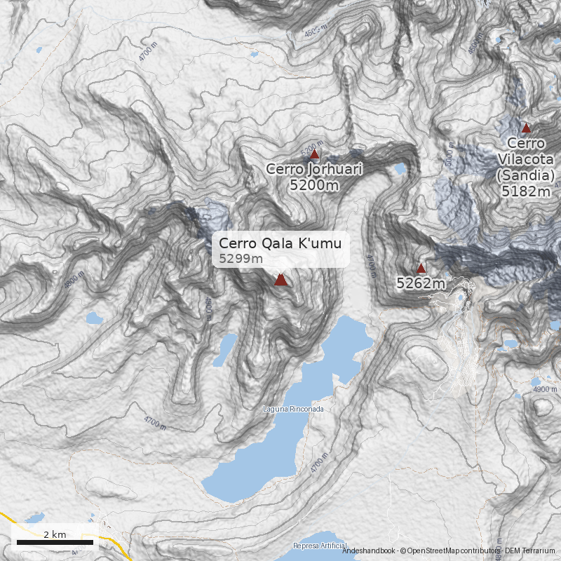 Mapa Cerro Qala K'umu