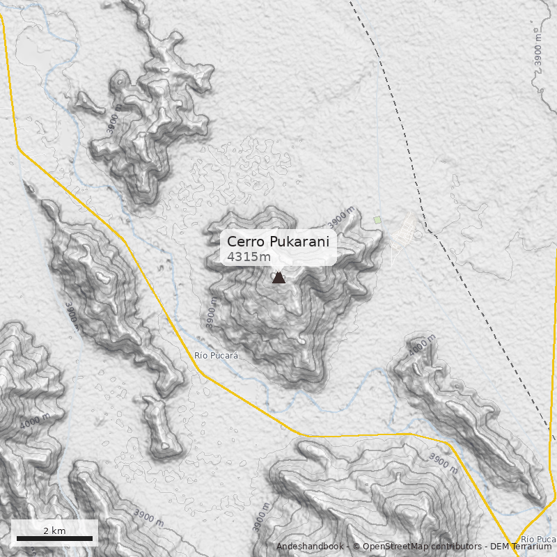 Mapa Cerro Pukarani