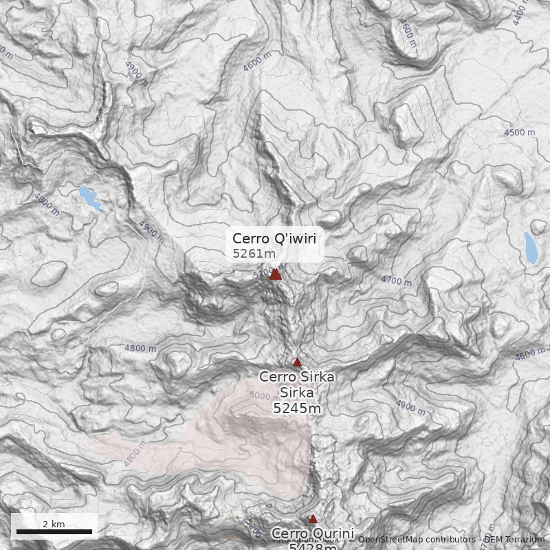 Mapa Cerro Q'iwiri