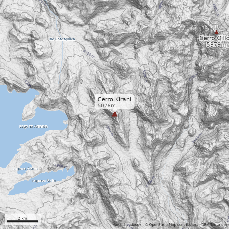 Mapa Cerro Kirani