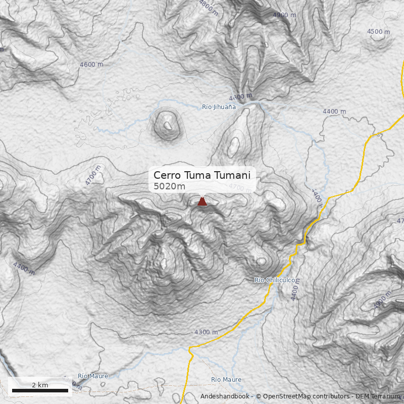 Mapa Cerro Tuma Tumani