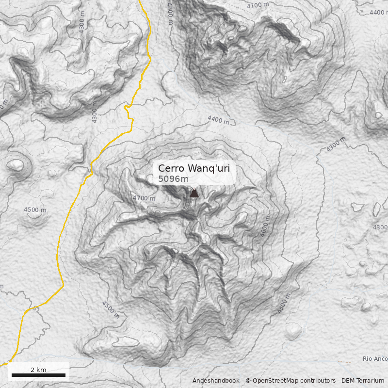 Mapa Cerro Wanq'uri