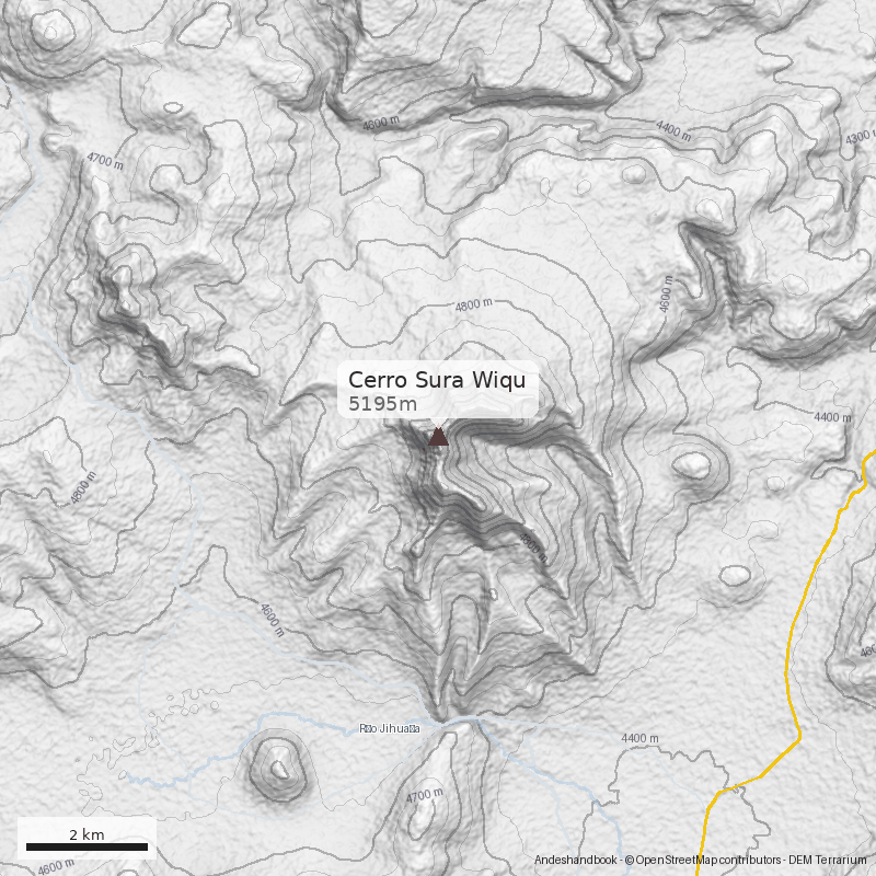 Mapa Cerro Sura Wiqu