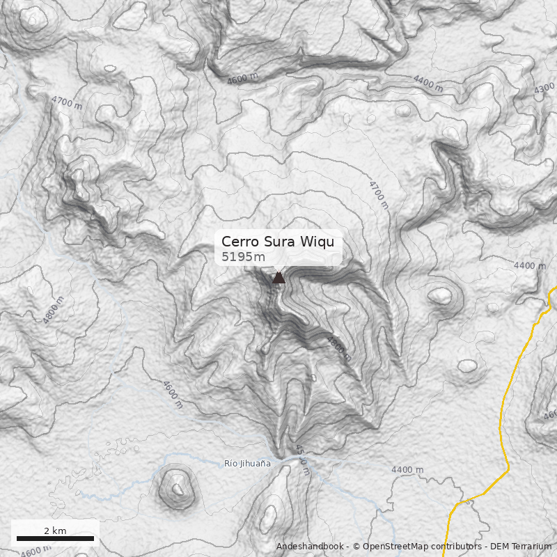 Mapa Cerro Sura Wiqu