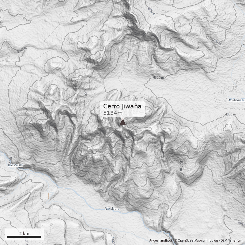 Mapa Cerro Jiwaña