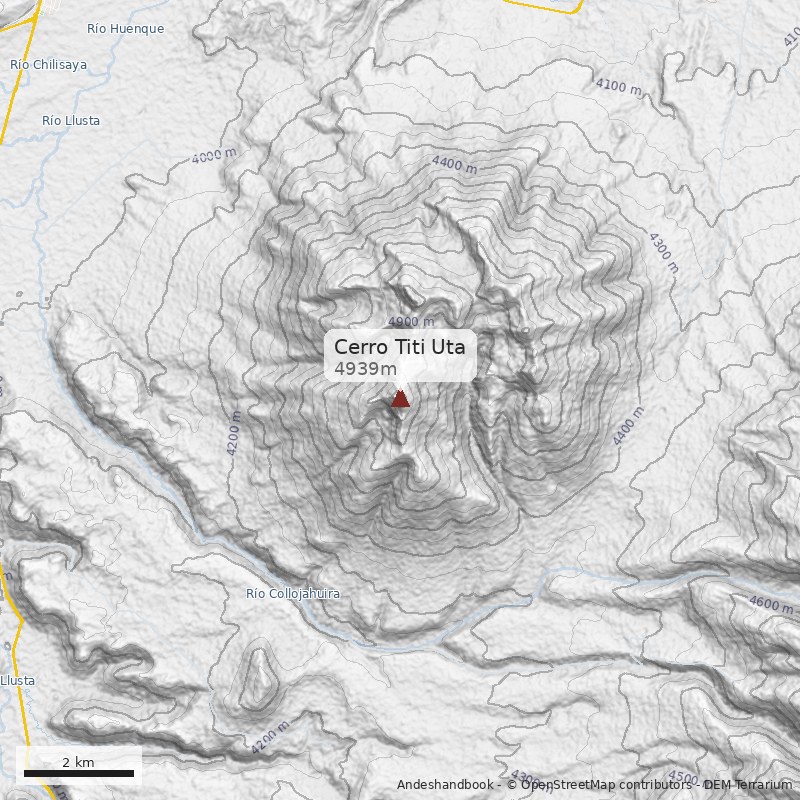 Mapa Cerro Titi Uta