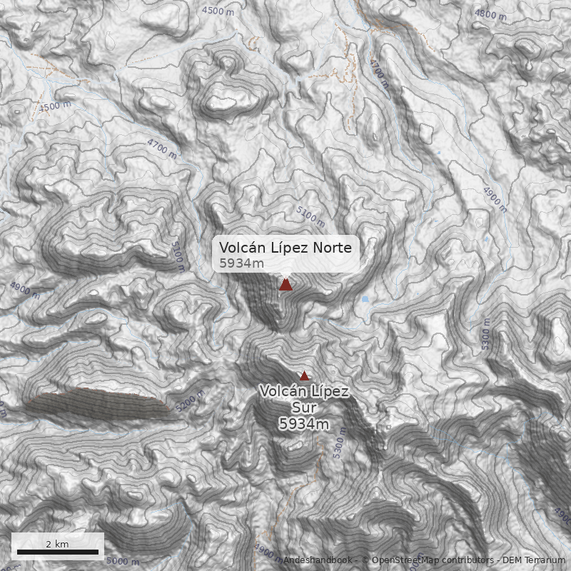 Mapa Volcán Lípez Norte