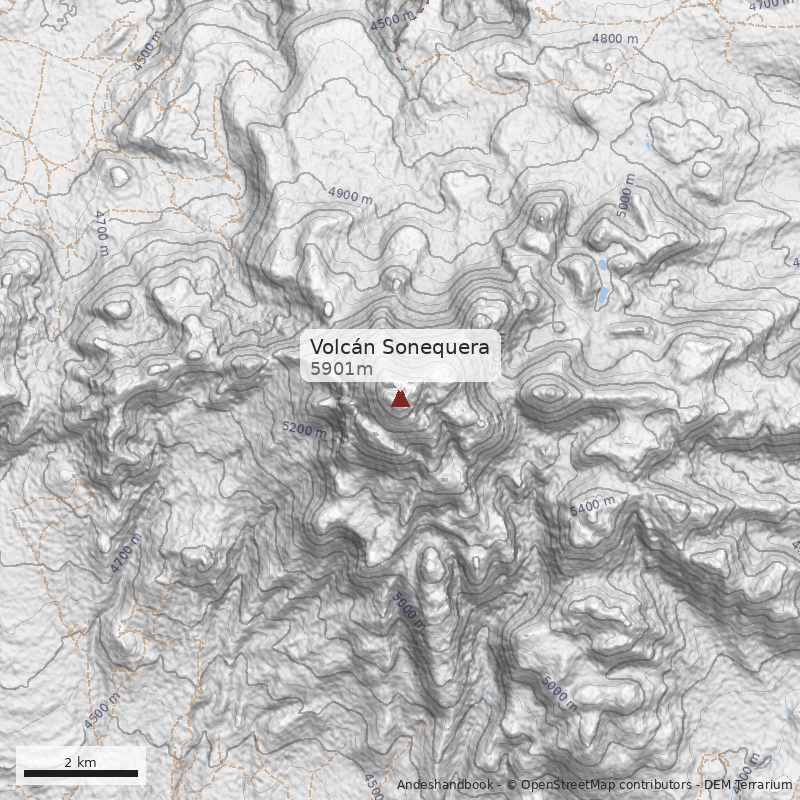 Mapa Volcán Sonequera