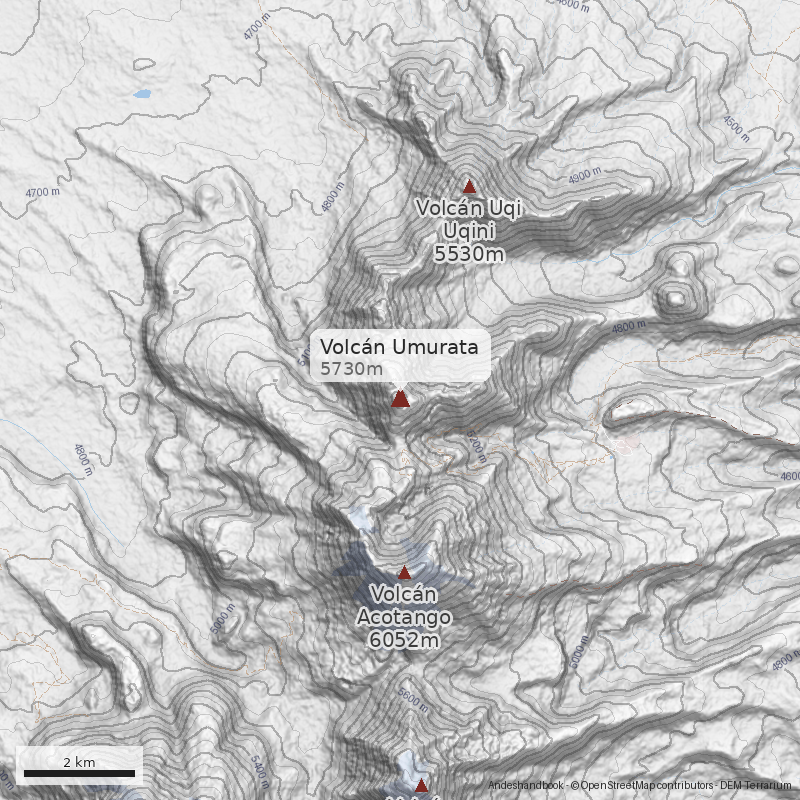 Mapa Volcán Umurata
