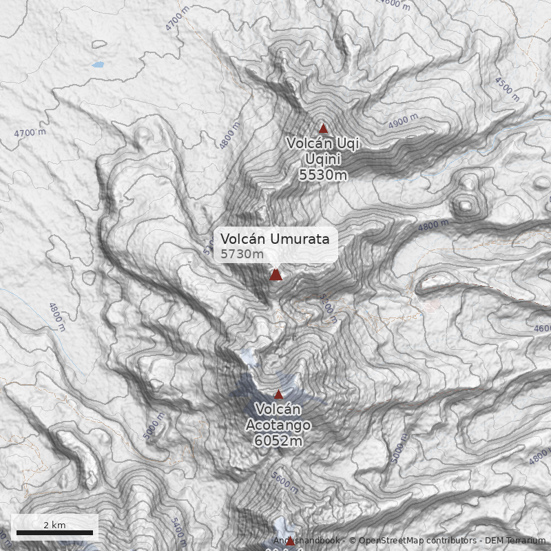 Mapa Volcán Umurata