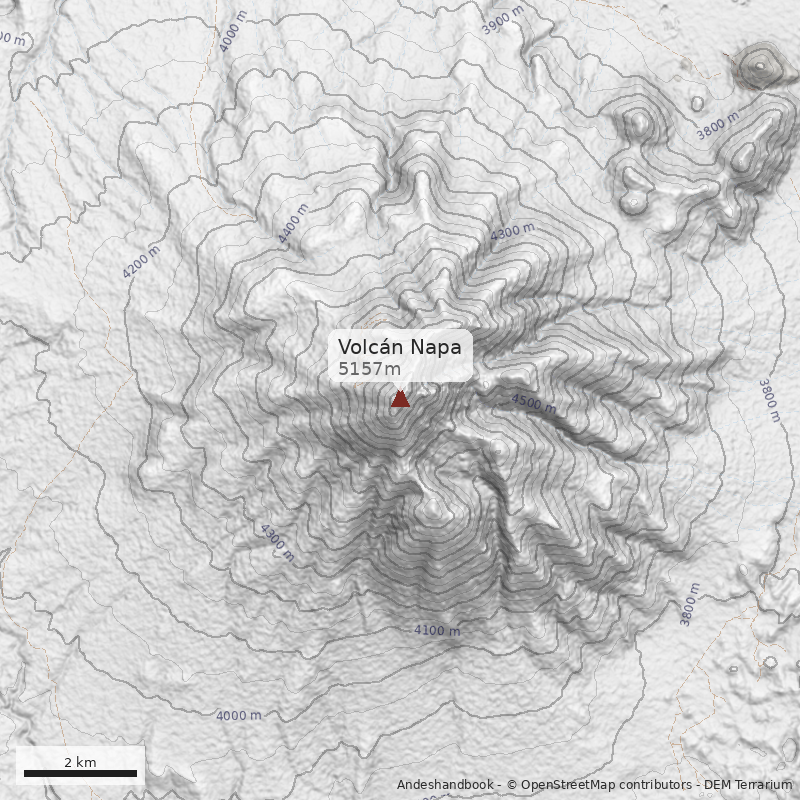 Mapa Volcán Napa