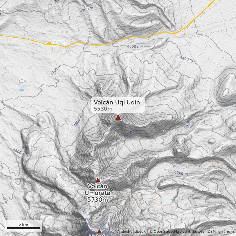 Mapa Volcán Uqi Uqini