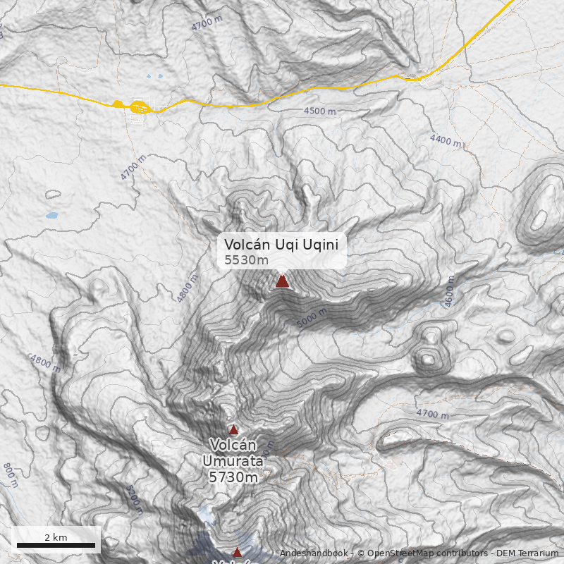 Mapa Volcán Uqi Uqini