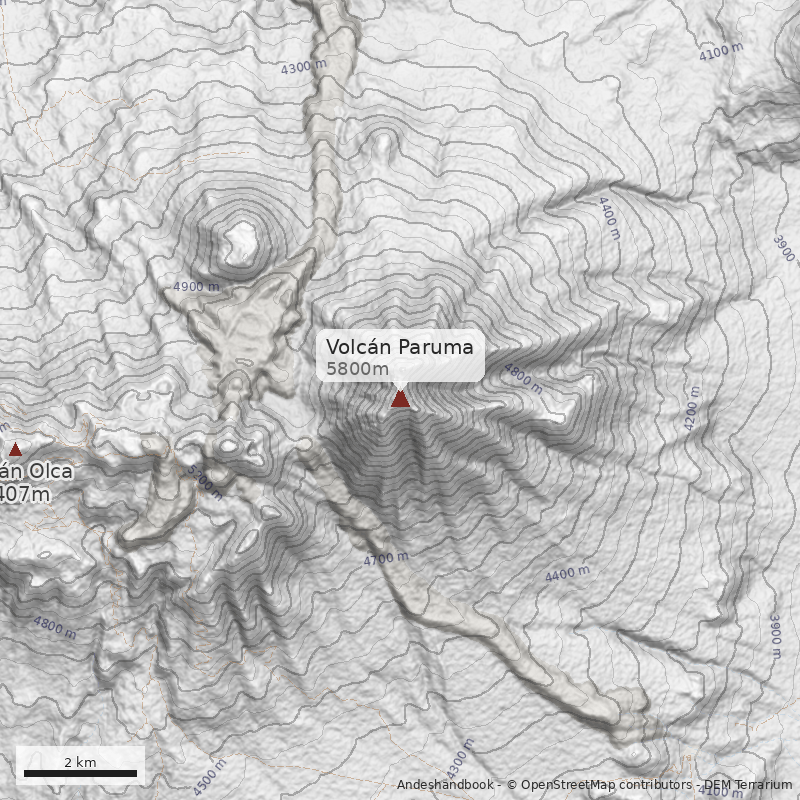 Mapa Volcán Paruma