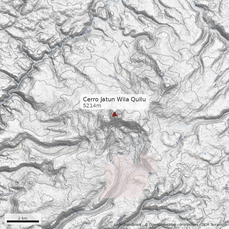 Mapa Cerro Jatun Wila Qullu
