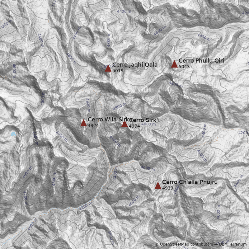 Mapa Cerro Sirk'i