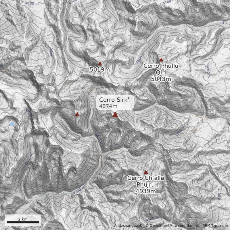 Mapa Cerro Sirk'i
