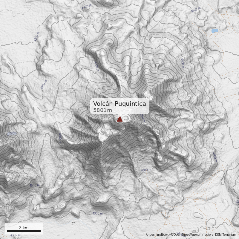 Mapa Volcán Puquintica