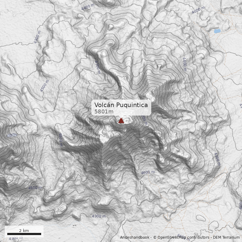 Mapa Volcán Puquintica