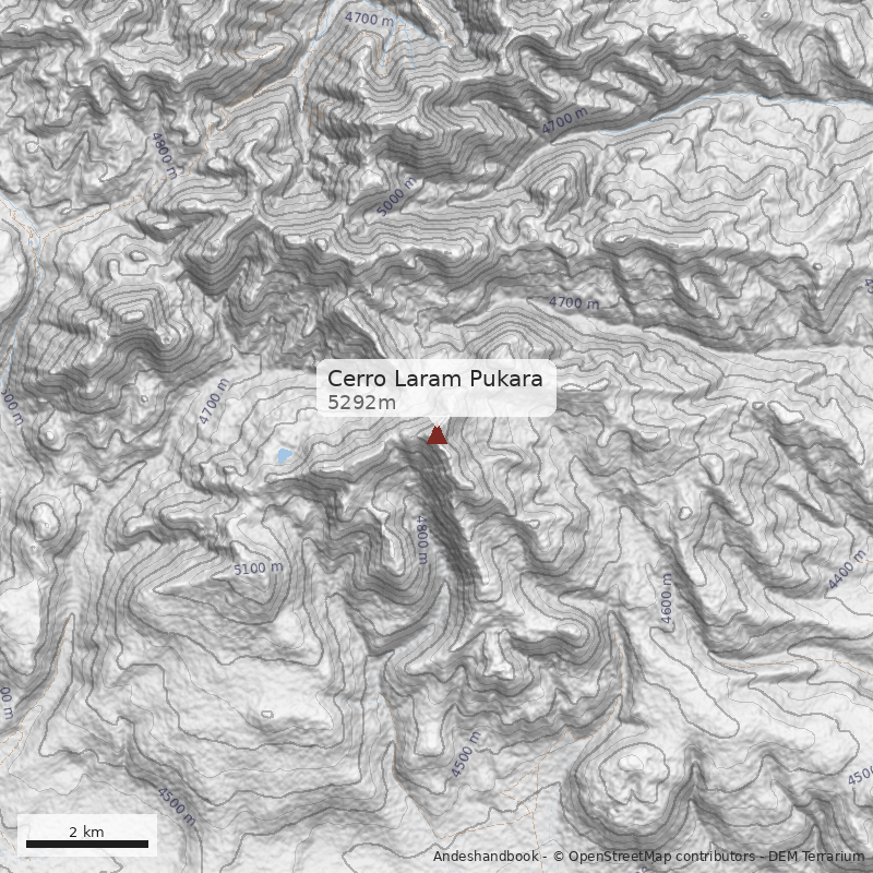 Mapa Cerro Laram Pukara