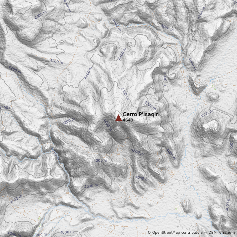 Mapa Cerro P'isaqiri