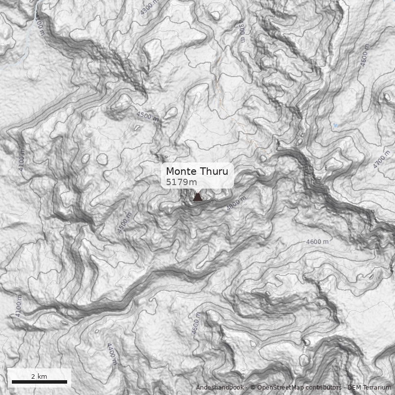 Mapa Monte Thuru