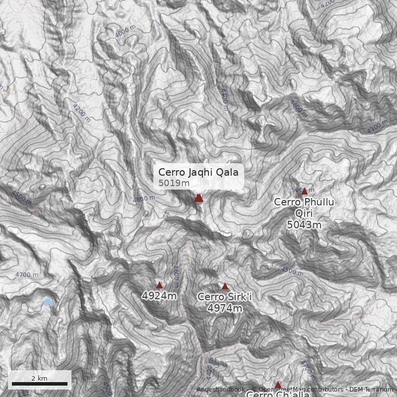 Mapa Cerro Jaqhi Qala