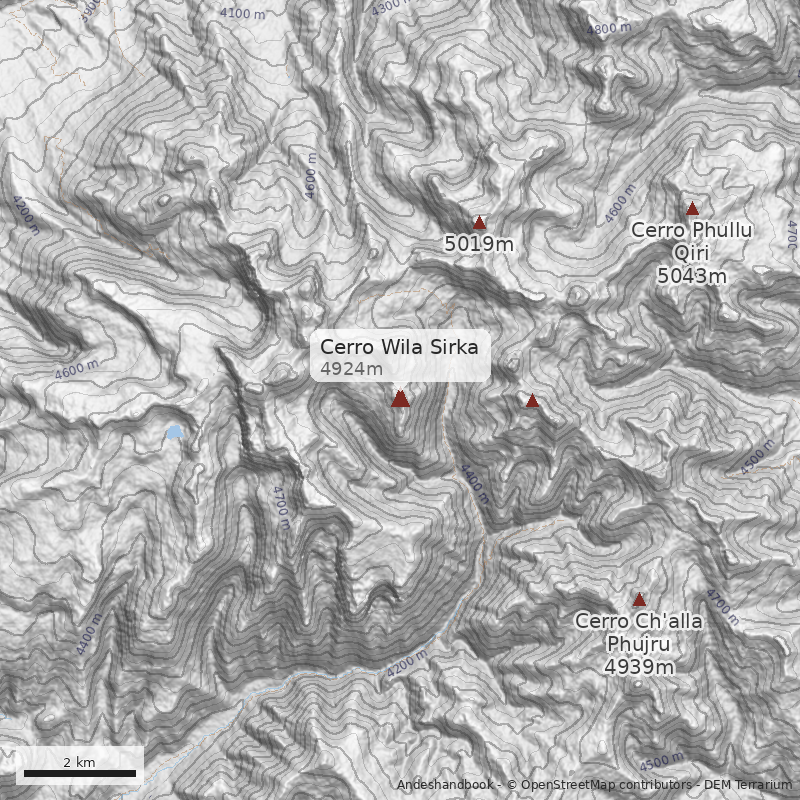 Mapa Cerro Wila Sirka