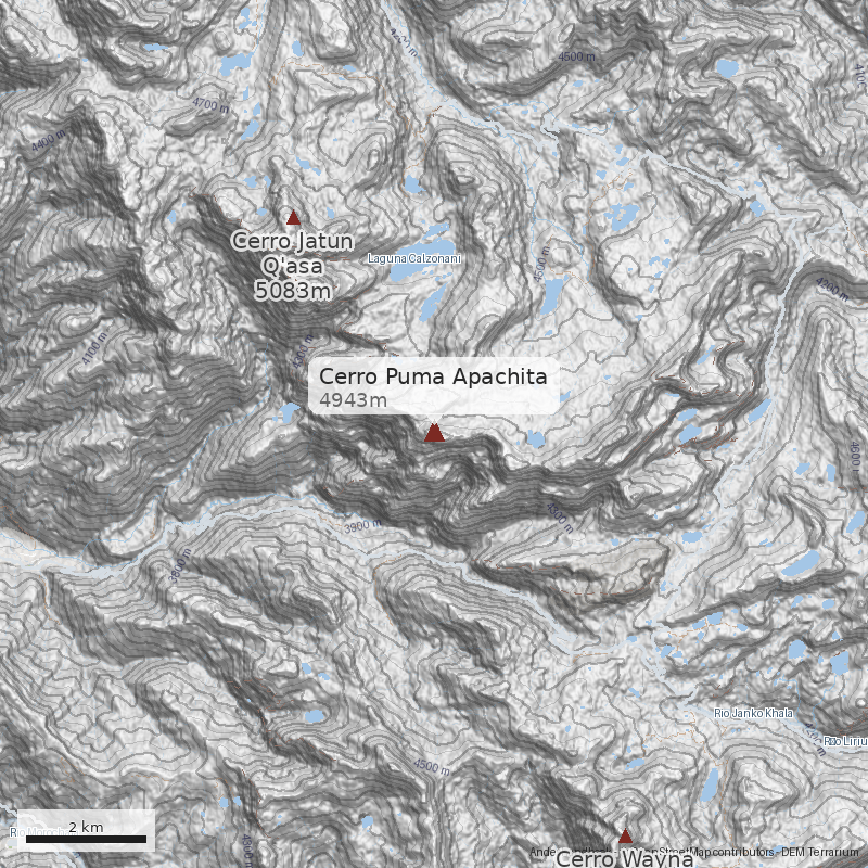 Mapa Cerro Puma Apachita