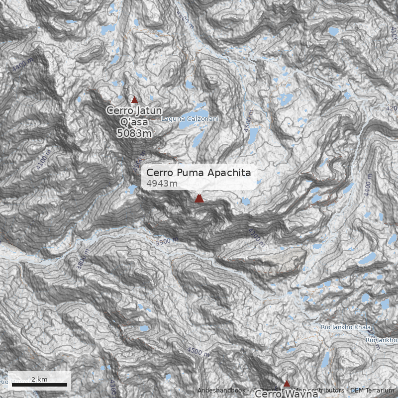 Mapa Cerro Puma Apachita