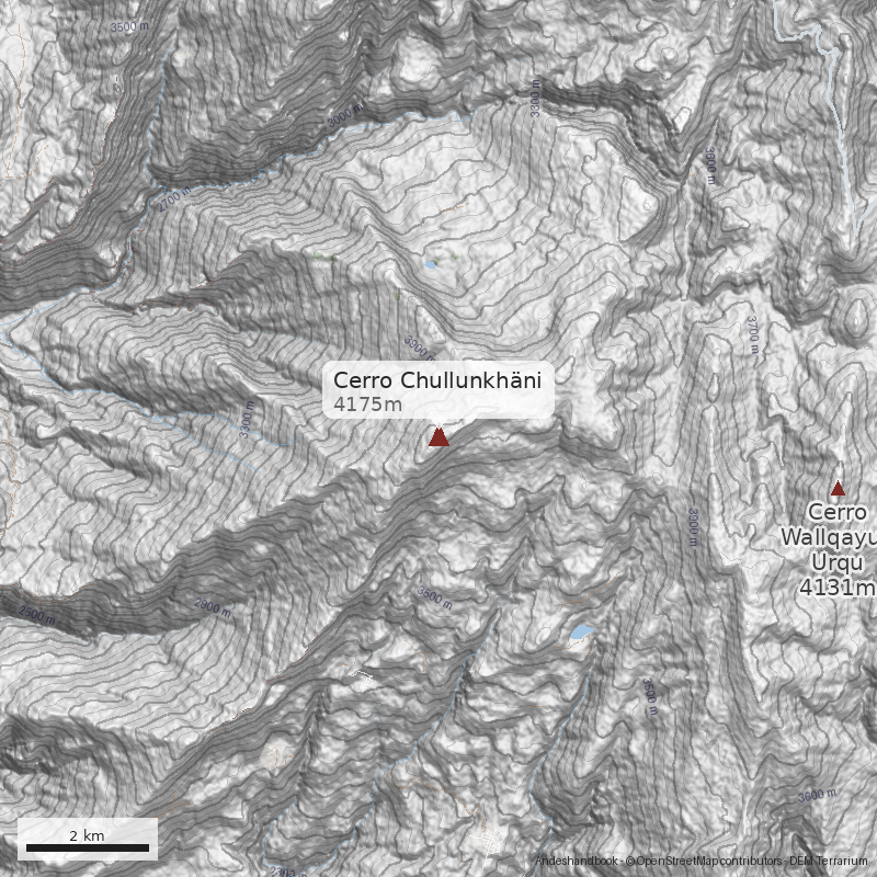 Mapa Cerro Chullunkhäni
