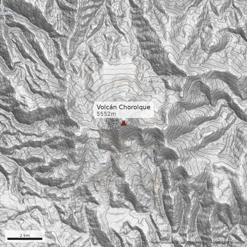 Mapa Volcán Chorolque