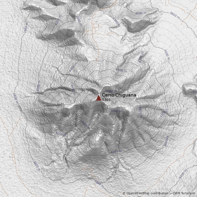 Mapa Cerro Chiguana