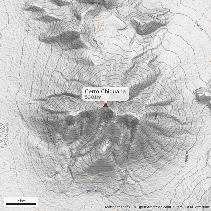 Mapa Cerro Chiguana