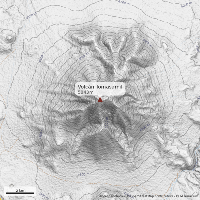 Mapa Volcán Tomasamil