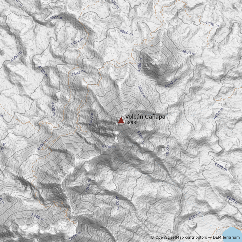 Mapa Volcán Cañapa