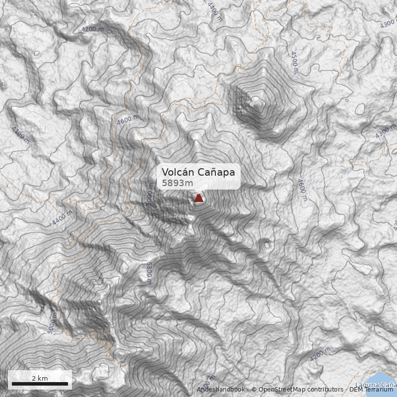 Mapa Volcán Cañapa