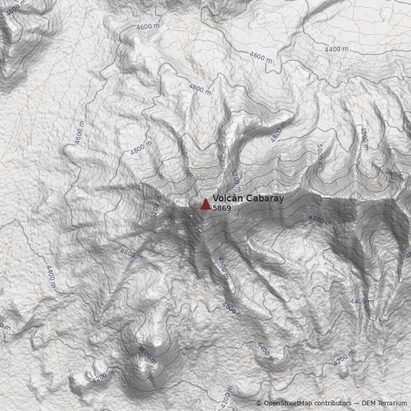 Mapa Volcán Cabaray