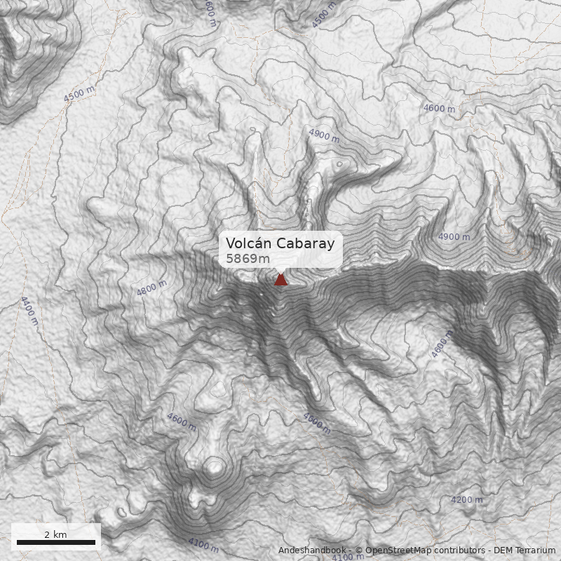 Mapa Volcán Cabaray