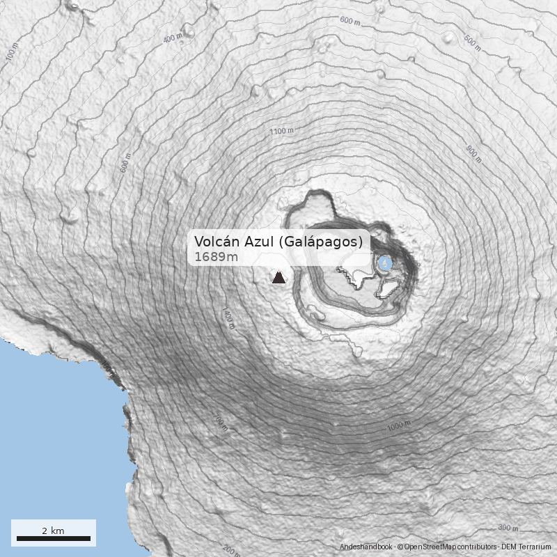 Mapa Volcán Azul (Galápagos)